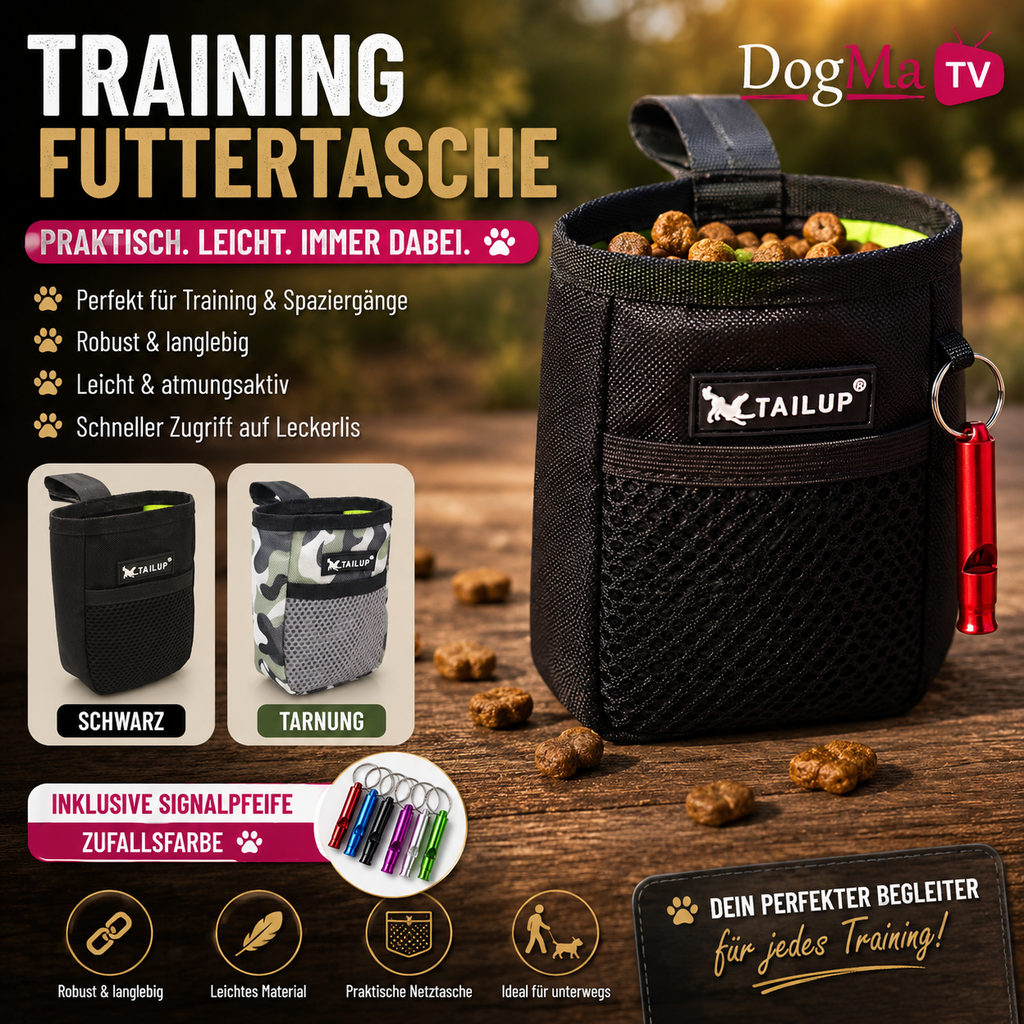 🎯 DogMa TV Trainings-Set – Futtertasche & Signalpfeife 🐾